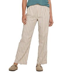Toad&Co Taj Hemp Pant Women's in Egret Thin Stripe
